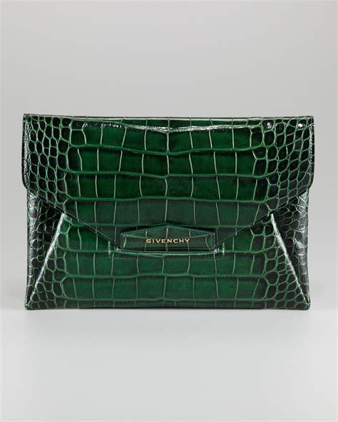 givenchy antigona croc clutch|Givenchy antigona sale.